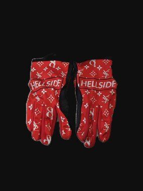 Hellside Monogram “81” Gloves – Red / Black Streetwear – Grip Palm